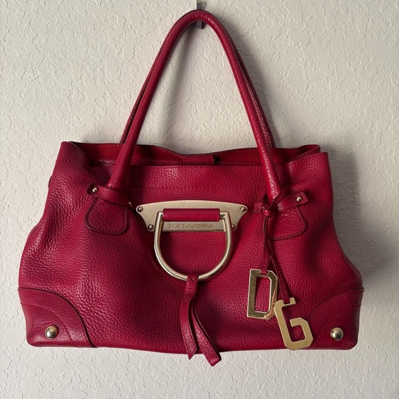 Dolce & Gabbana | Women's Red Leather Shoulder Bag - Picture 1 of 15